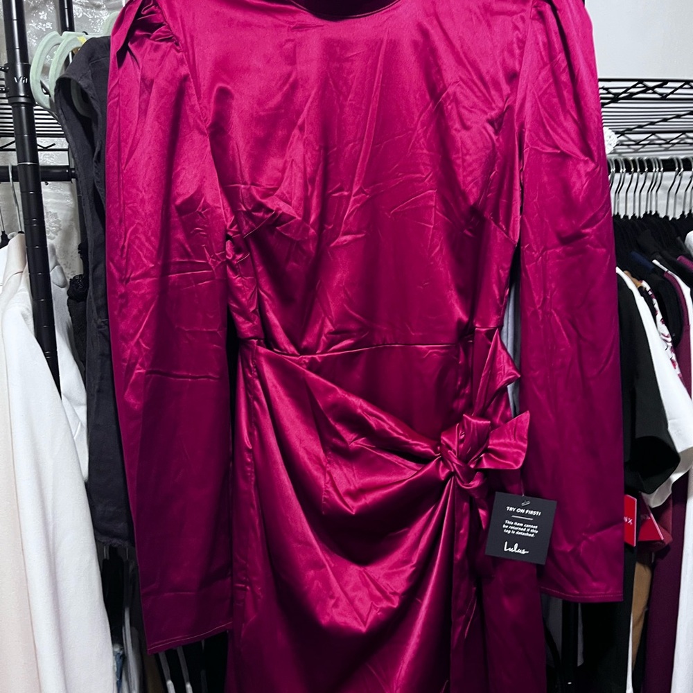 Lulu's Pink Long Sleeve Dress